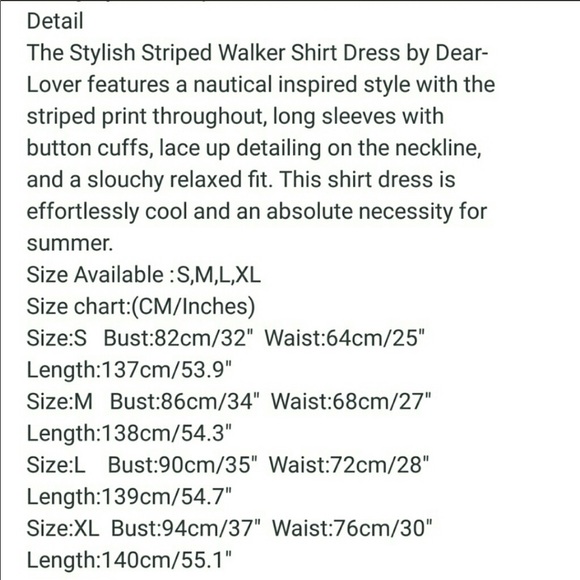 Striped Deep-V Cotton Walker Shirtdress - Picture 7 of 7